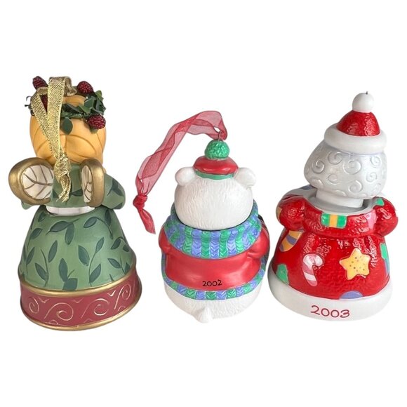 Hallmark Keepsake Christmas Ornament Set Sweet Tooth Treats Santa Angel Bear - Picture 4 of 7
